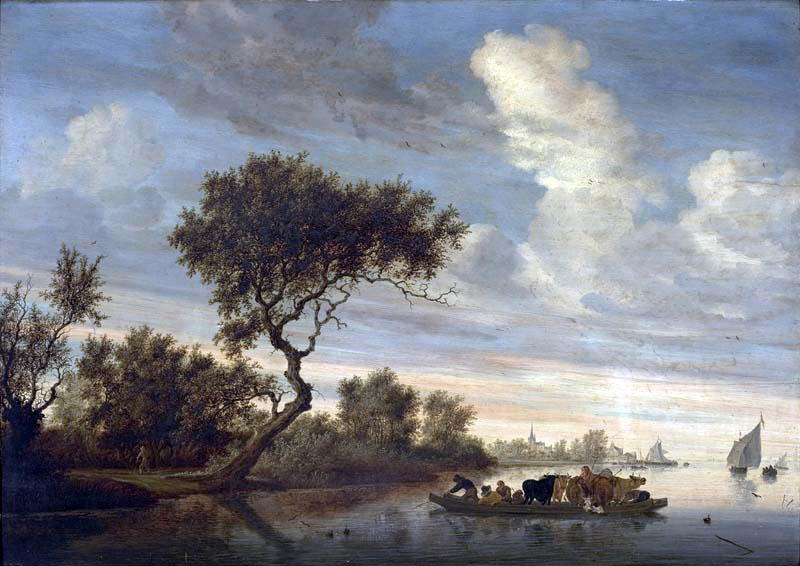 Ferryboat Transporting Animals